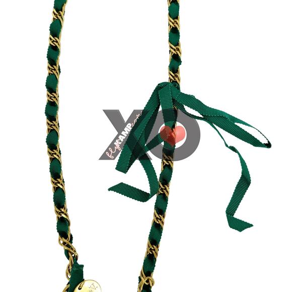 CLARE V. Shoulder Strap in Fern Grosgrain Chain - Picture 9 of 11